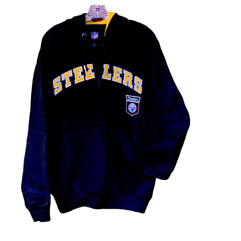 Men’s Pittsburgh Steelers Black Full-Zip Hoodie
